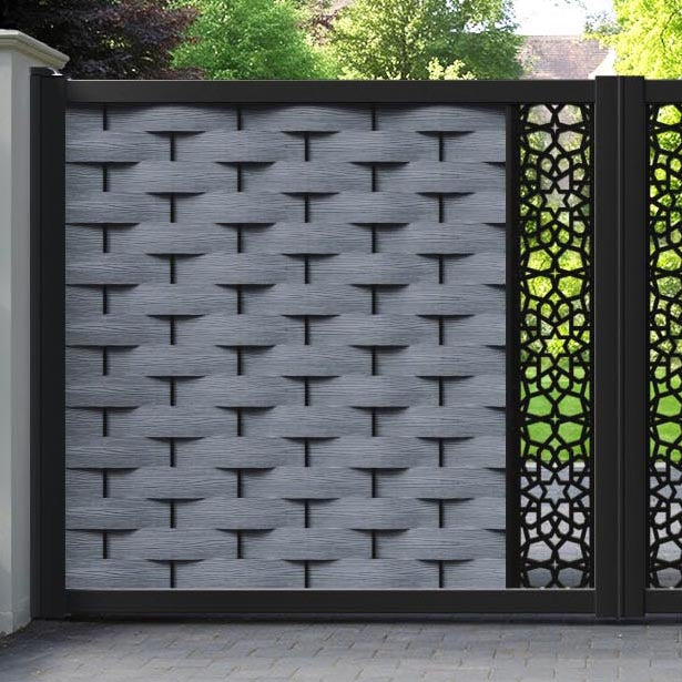 Ripple Nazira Straight Top Driveway Gate - Anthracite - Middle Screen