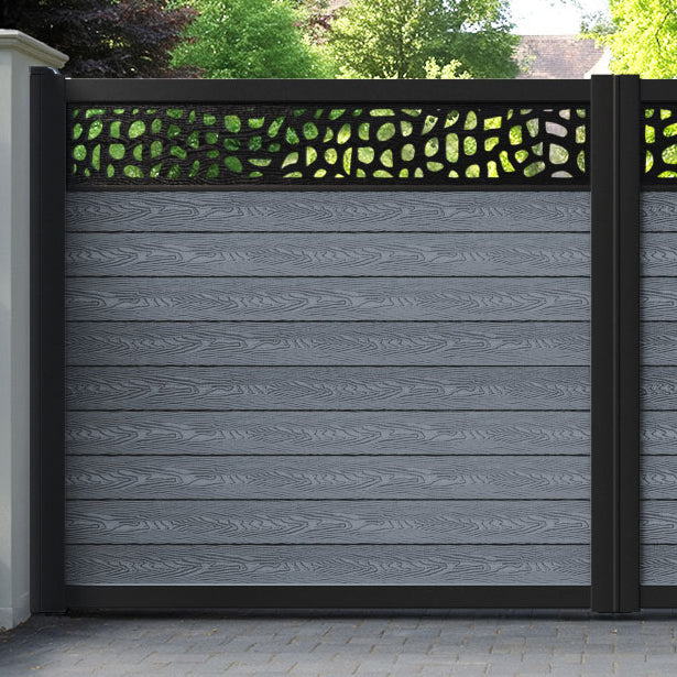 Classic Pebble Straight Top Driveway Gate - Anthracite - Top Screen