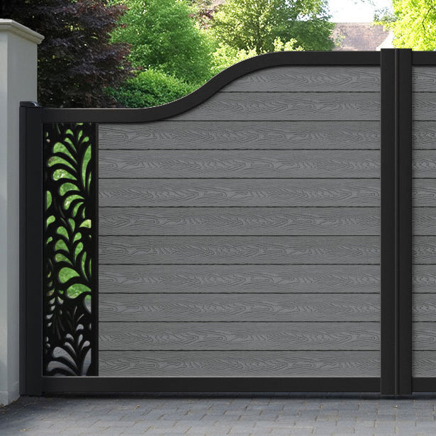 Classic Petal Curved Top Driveway Gate - Mid Grey - End Screen