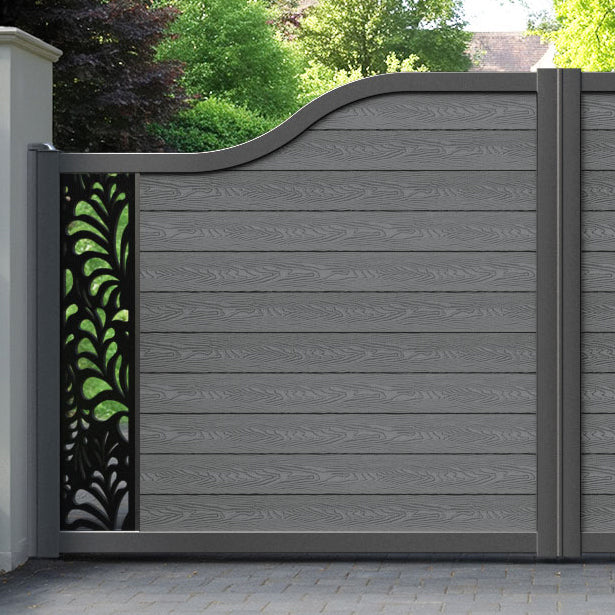 Classic Petal Curved Top Driveway Gate - Mid Grey - End Screen