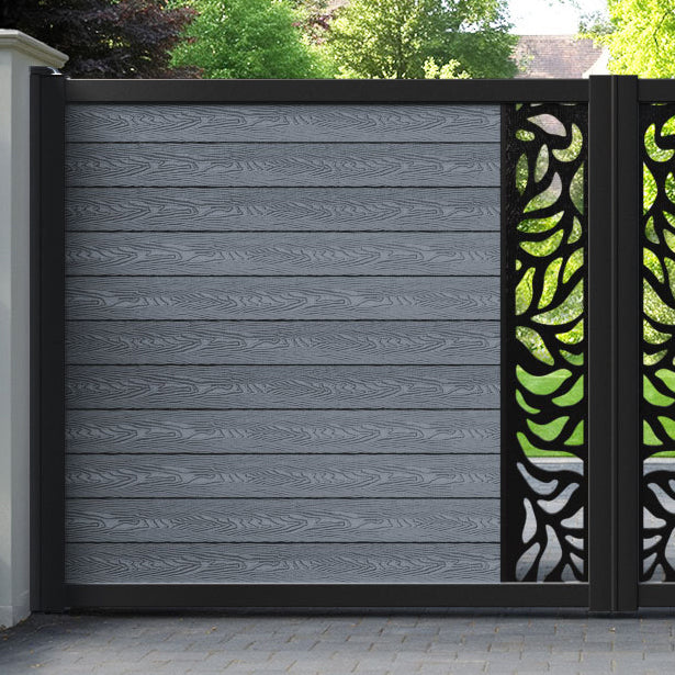 Classic Plume Straight Top Driveway Gate - Anthracite - Middle Screen