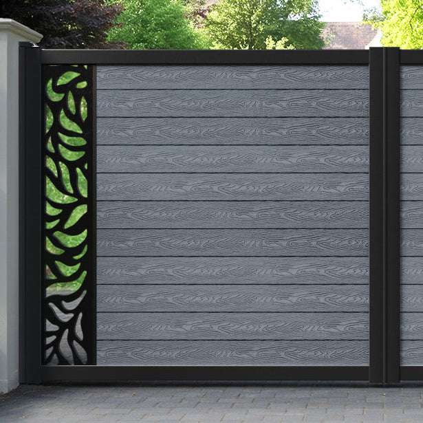 Classic Plume Straight Top Driveway Gate - Anthracite - End Screen