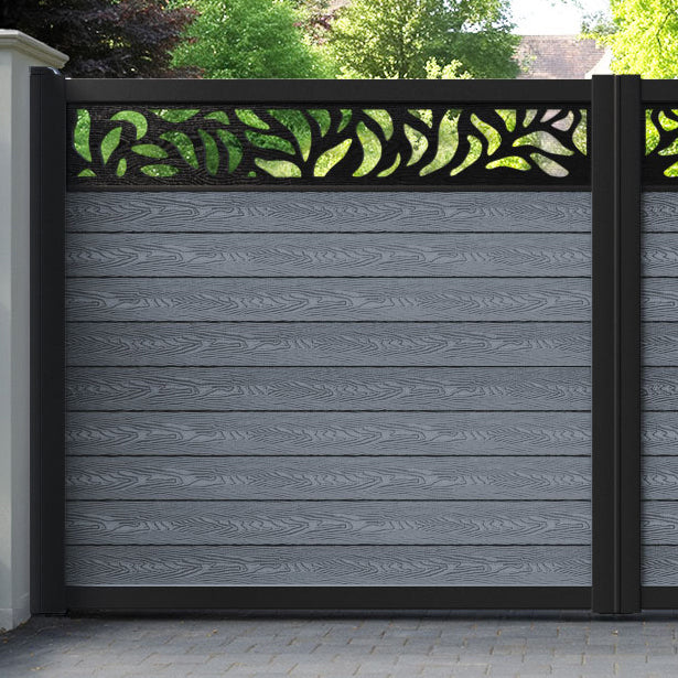 Classic Plume Straight Top Driveway Gate - Anthracite - Top Screen
