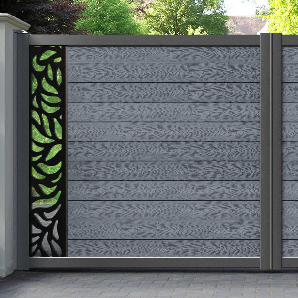 Classic Plume Straight Top Driveway Gate - Anthracite - End Screen