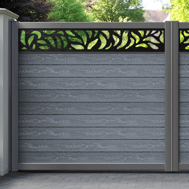Classic Plume Straight Top Driveway Gate - Anthracite - Top Screen