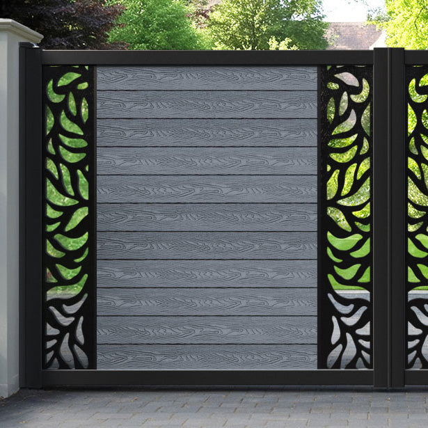 Classic Plume Straight Top Driveway Gate - Anthracite - Middle & End Screen