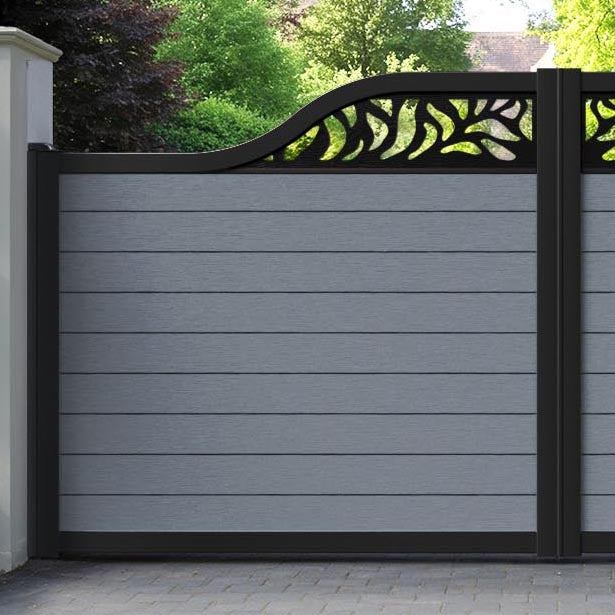 Fusion Plume Curved Top Driveway Gate - Anthracite - Top Screen