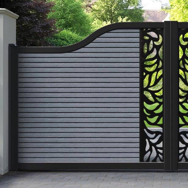 Hudson Plume Curved Top Driveway Gate - Anthracite - Middle Screen