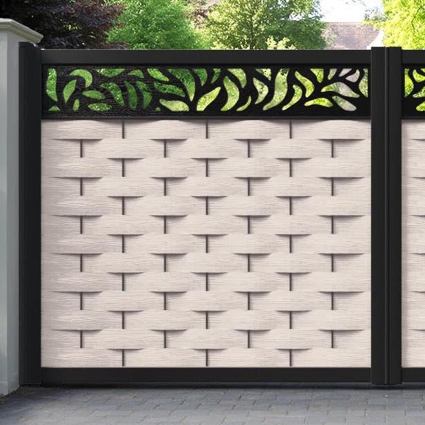 Ripple Plume Straight Top Driveway Gate - Mid Stone - Top Screen