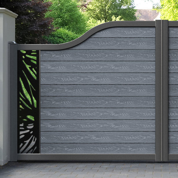 Classic Poppy Curved Top Driveway Gate - Anthracite - End Screen