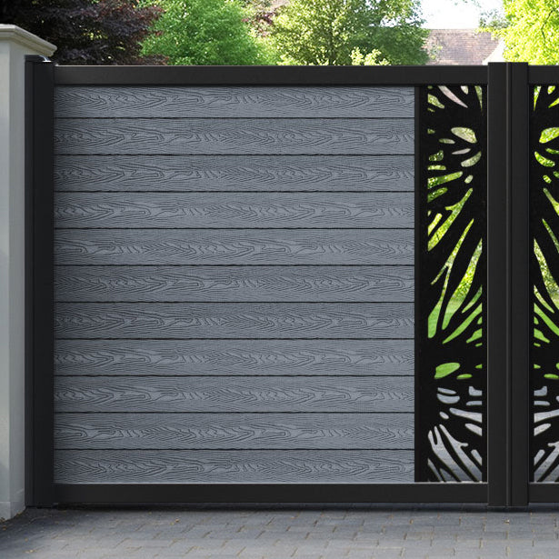 Classic Poppy Straight Top Driveway Gate - Anthracite - Middle Screen
