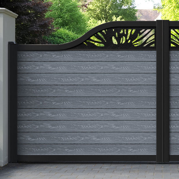 Classic Poppy Curved Top Driveway Gate - Anthracite - Top Screen