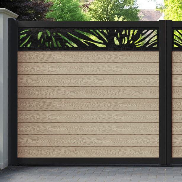 Classic Poppy Straight Top Driveway Gate - Light Oak - Top Screen