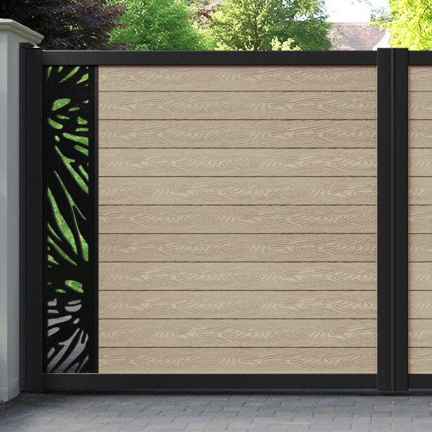 Classic Poppy Straight Top Driveway Gate - Light Oak - End Screen