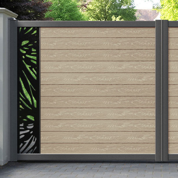 Classic Poppy Straight Top Driveway Gate - Light Oak - End Screen