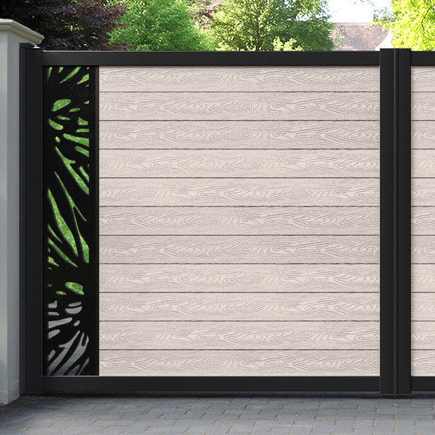 Classic Poppy Straight Top Driveway Gate - Mid Stone - End Screen