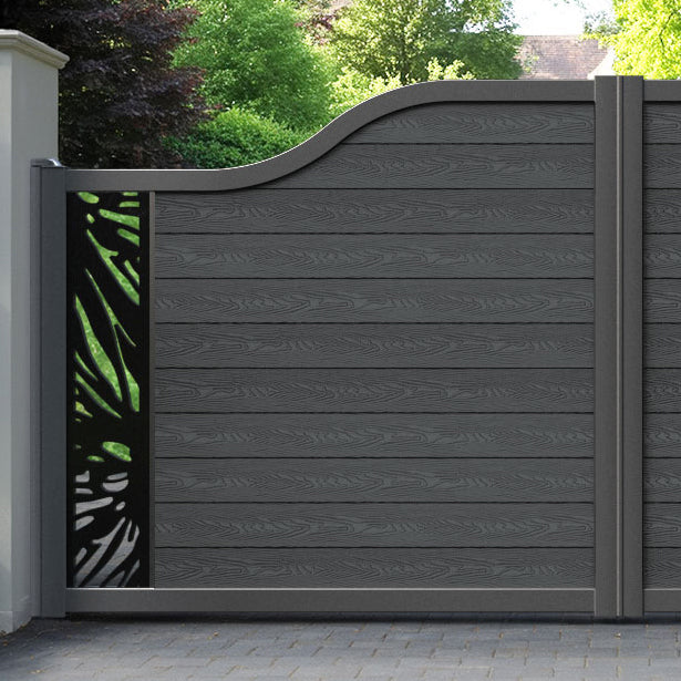 Classic Poppy Curved Top Driveway Gate - Dark Grey - End Screen