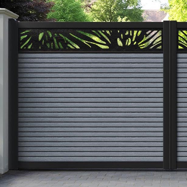 Hudson Poppy Straight Top Driveway Gate - Anthracite - Top Screen
