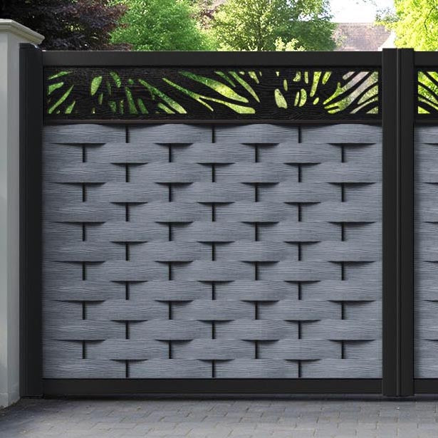 Ripple Poppy Straight Top Driveway Gate - Anthracite - Top Screen
