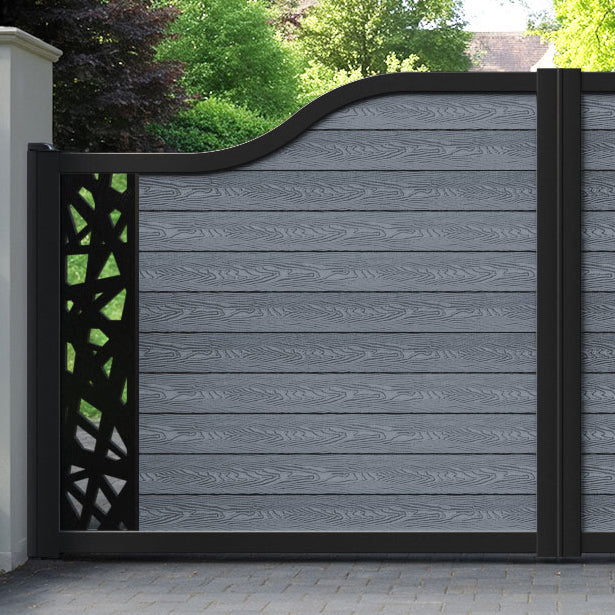 Classic Prism Curved Top Driveway Gate - Anthracite - End Screen