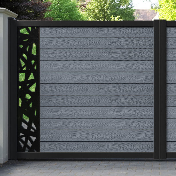 Classic Prism Straight Top Driveway Gate - Anthracite - End Screen