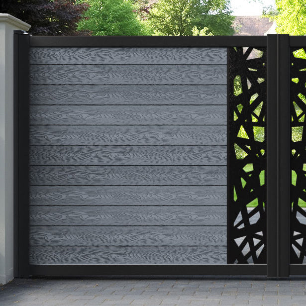 Classic Prism Straight Top Driveway Gate - Anthracite - Middle Screen