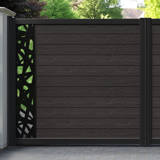 Classic Prism Straight Top Driveway Gate - Dark Oak - End Screen
