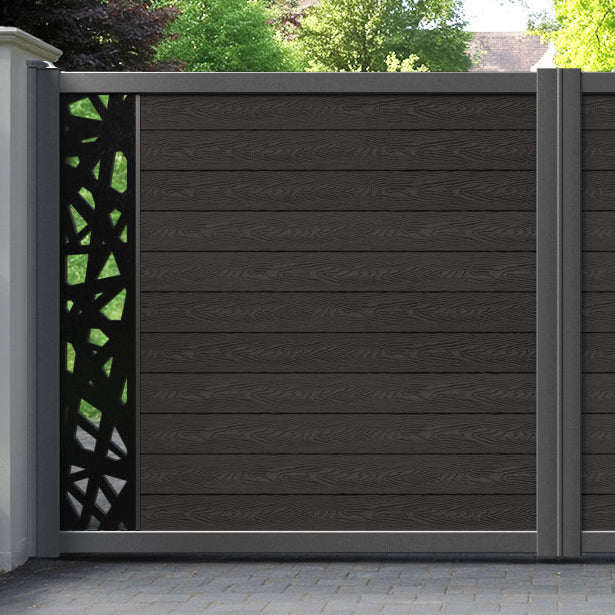 Classic Prism Straight Top Driveway Gate - Dark Oak - End Screen