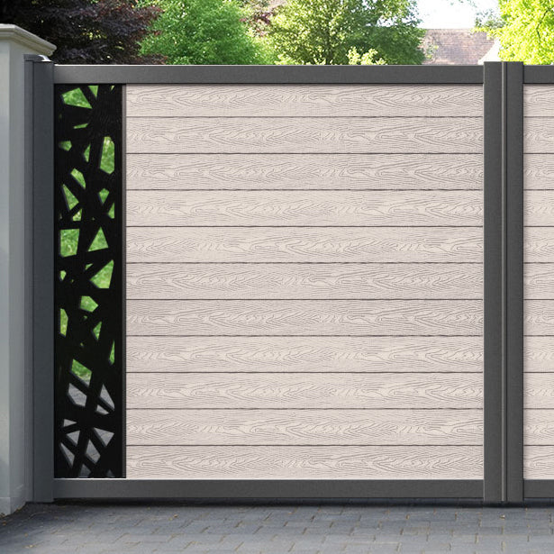 Classic Prism Straight Top Driveway Gate - Mid Stone - End Screen