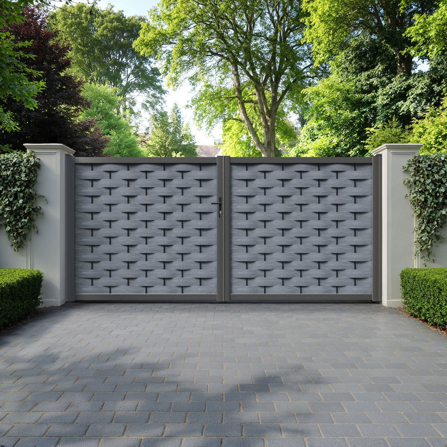 Ripple Anthracite Straight Top Driveway Gate