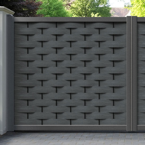 Ripple Dark Grey Straight Top Driveway Gate