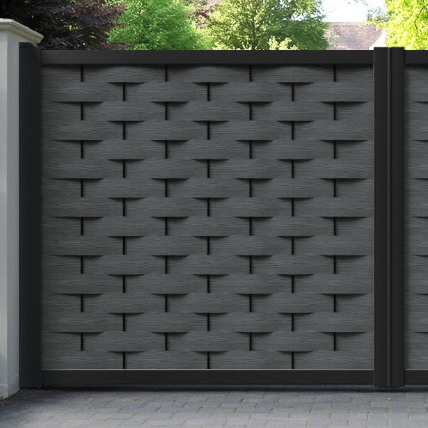 Ripple Dark Grey Straight Top Driveway Gate