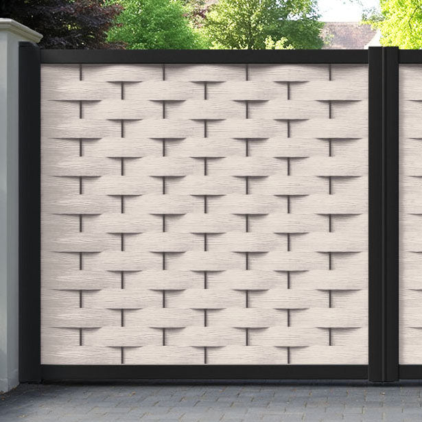 Ripple Mid Stone Straight Top Driveway Gate