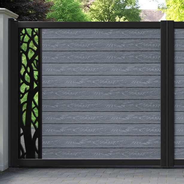 Classic Twilight Straight Top Driveway Gate - Anthracite - End Screen