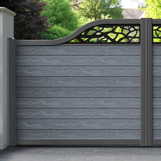 Classic Twilight Curved Top Driveway Gate - Anthracite - Top Screen
