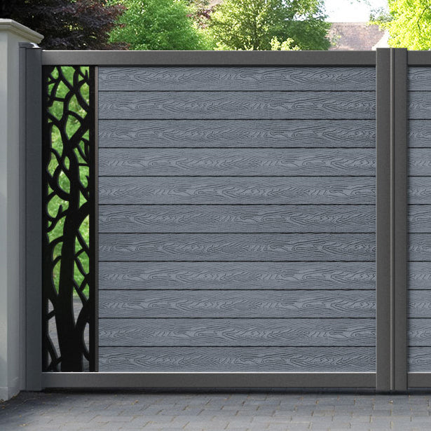 Classic Twilight Straight Top Driveway Gate - Anthracite - End Screen