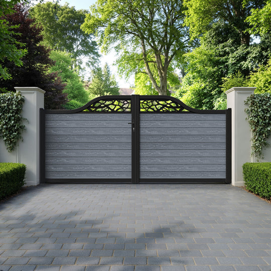 Classic Twilight Curved Top Driveway Gate - Anthracite - Top Screen