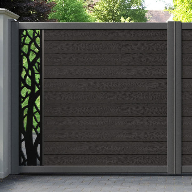 Classic Twilight Straight Top Driveway Gate - Dark Oak - End Screen
