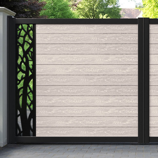 Classic Twilight Straight Top Driveway Gate - Mid Stone - End Screen