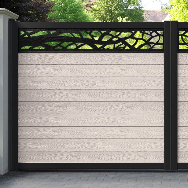 Classic Twilight Straight Top Driveway Gate - Mid Stone - Top Screen