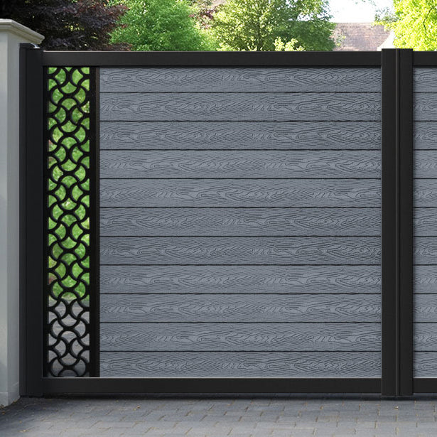 Classic Vida Straight Top Driveway Gate - Anthracite - End Screen