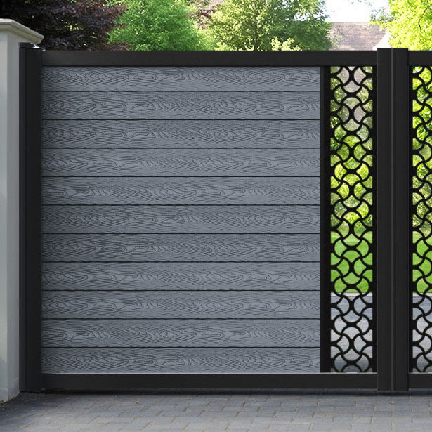 Classic Vida Straight Top Driveway Gate - Anthracite - Middle Screen