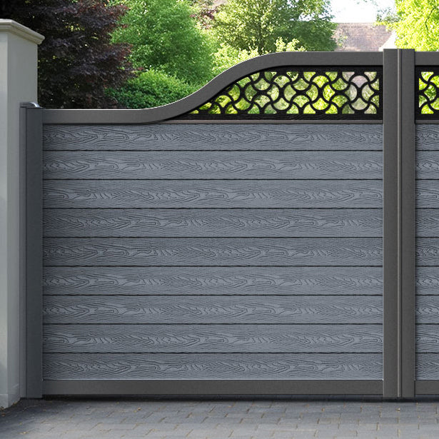 Classic Vida Curved Top Driveway Gate - Anthracite - Top Screen