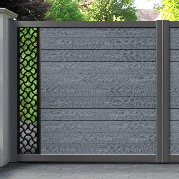 Classic Vida Straight Top Driveway Gate - Anthracite - End Screen