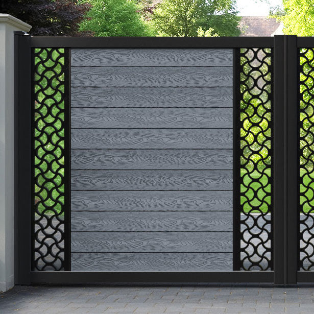 Classic Vida Straight Top Driveway Gate - Anthracite - Middle & End Screen