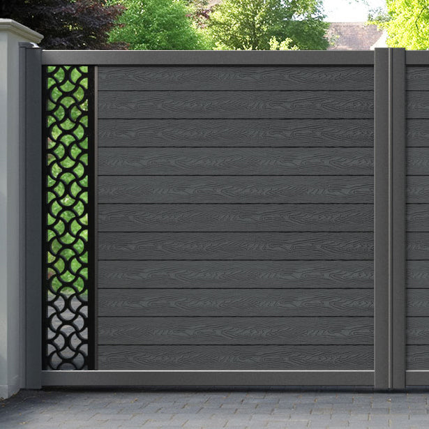 Classic Vida Straight Top Driveway Gate - Dark Grey - End Screen