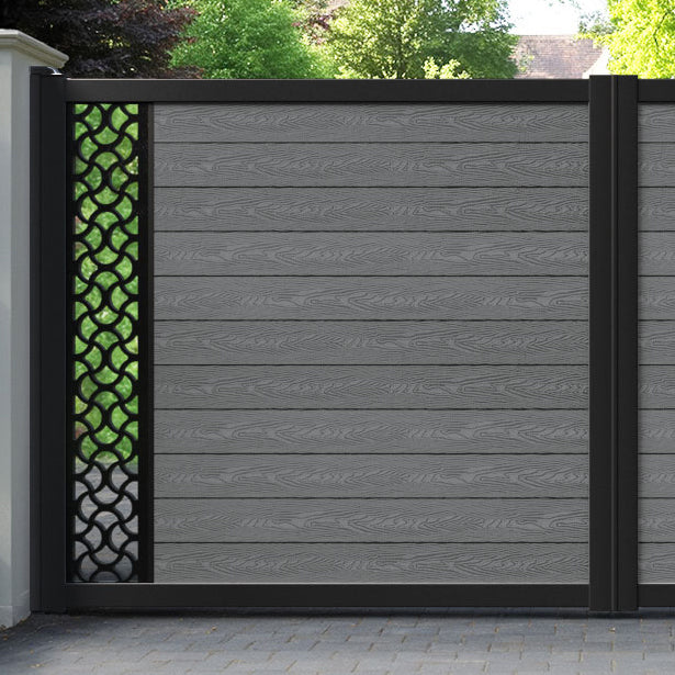 Classic Vida Straight Top Driveway Gate - Mid Grey - End Screen