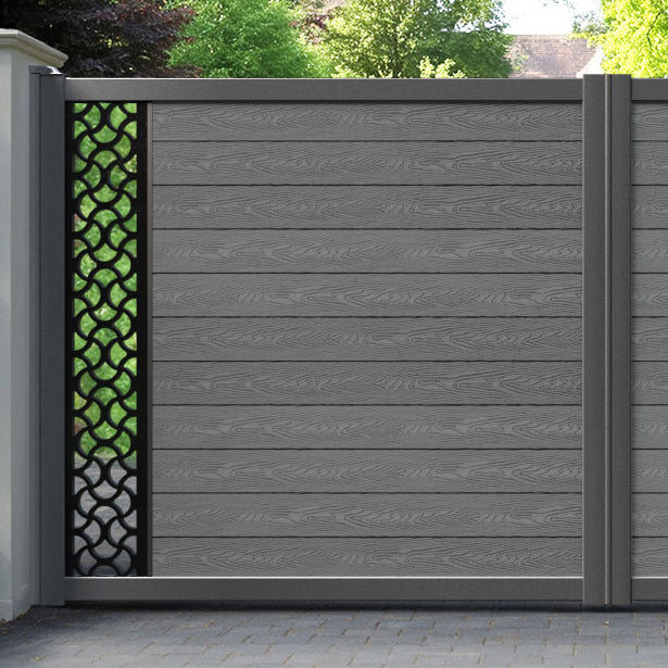 Classic Vida Straight Top Driveway Gate - Mid Grey - End Screen