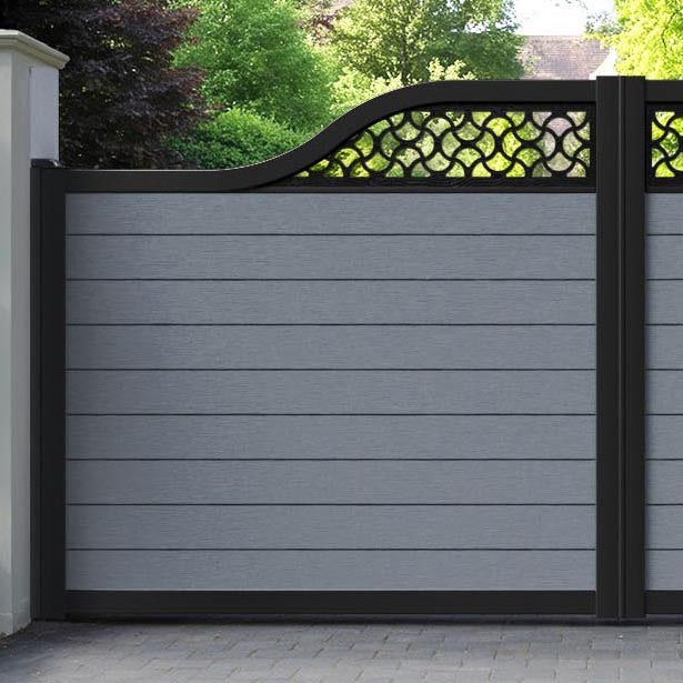Fusion Vida Curved Top Driveway Gate - Anthracite - Top Screen