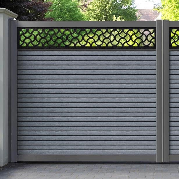 Hudson Vida Straight Top Driveway Gate - Anthracite - Top Screen